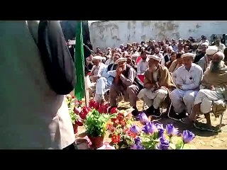 Bajaur Agency .Nizam Ud Din Khan Addressing to the Party worker Convention.CLIP 1.
