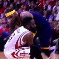 James Harden Intentionally Kicks LeBron James