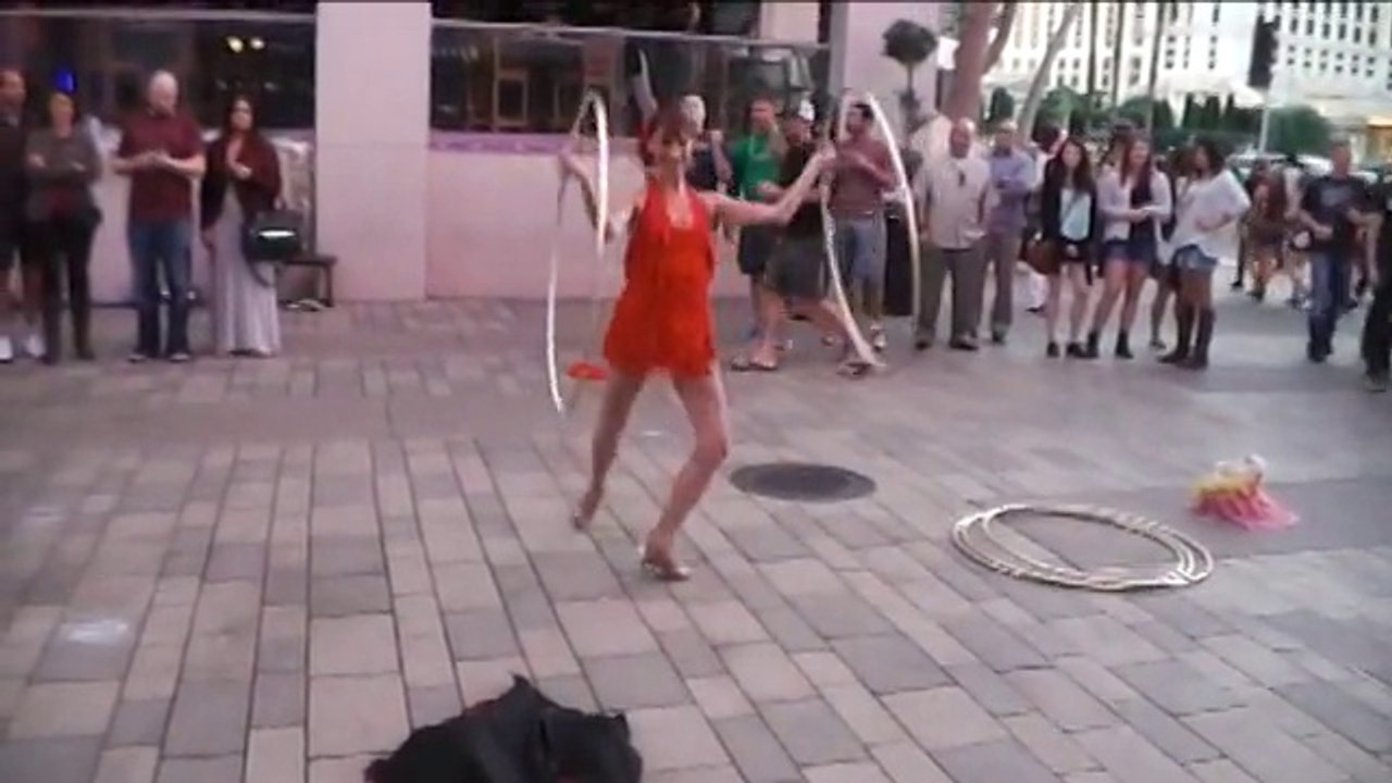 Sexy Italian hula hoop dancer.