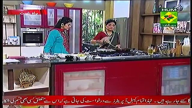 Handi with Zubaida Tariq Cooking Show on Hum Masala Tv 23rd February 2015