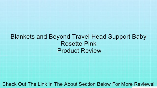 Blankets and Beyond Travel Head Support Baby Rosette Pink Review