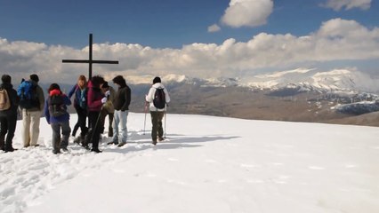 SAB.28-2-15: MONTE PARASANO DA PESCINA TRA SIRENTE-VELINO E PARCO NAZ.D'ABRUZZO.