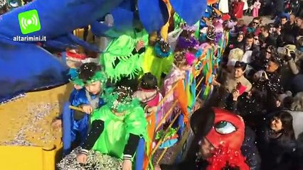 Download Video: Sfilata di Carri, maschere e coriandoli, il Carnevale colora Novafeltria