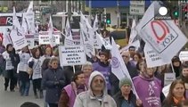 تظاهرات مردم ترکیه در اعتراض به خشونت علیه زنان