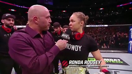 UFC 184- Ronda Rousey Octagon Interview