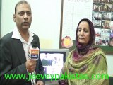 Mrs. Nusrat Tahir Principal Govt. Central High School For Deaf Gulberg Lahore talking with Naveed Farooqi on Women Day at Gung Mehal LHR.