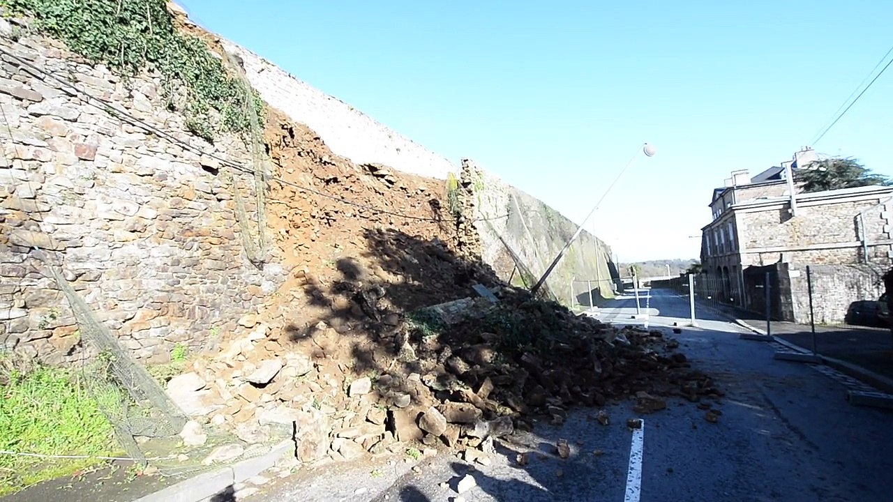 Effondrement rempart de Dinan