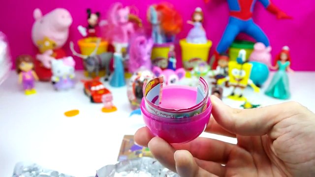 Kinder Surprise Eggs Mlp Peppa Pig Violetta 3 Play Doh barbie Spiderman egg
