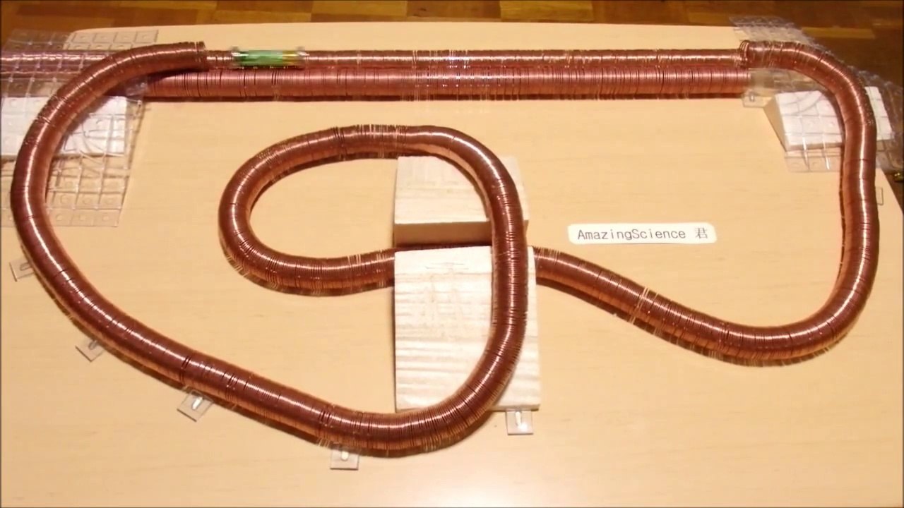 World's simplest electric train made with coil, magnets,copper wire and a dry cell