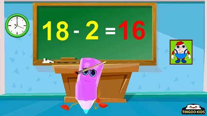 HomeSchool Tutorial   Subtract 18 Table Song   Kids Math Education (English Language)