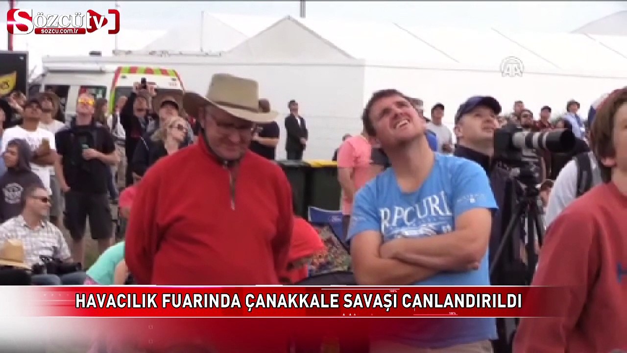 Havacılık fuarında Çanakkale Savaşı canlandırıldı