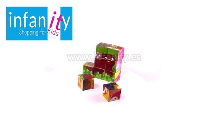 Puzzle 9 cubos animales del bosque goula