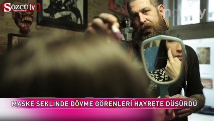 Öyle bir yerine dövme yaptırdı ki...