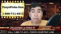 Iowa St Cyclones vs. Oklahoma Sooners Free Pick Prediction NCAA College Basketball Odds Preview 3-2-2015