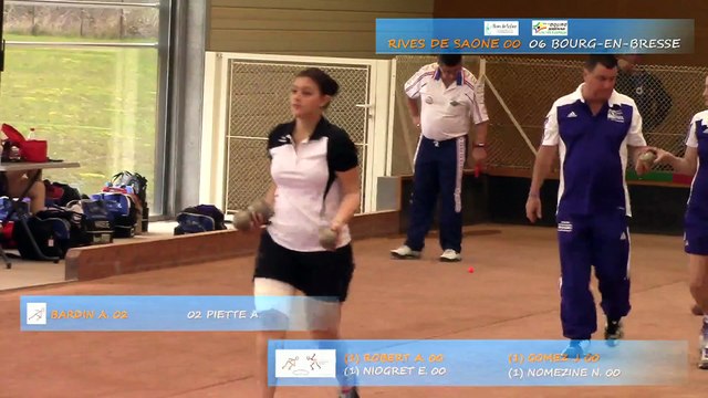 Point de précision, A. Bardin contre Amandine Piette, Rives de Saône contre Bourg-en-Bresse, Sport Boules, J9 Elite Féminine, Saison 2014 /2015
