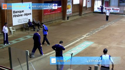 Point de précision T. Dubuis vs M. Eymard, CRO Lyon contre Aix-les-Bains, Club Elite J13, Sport Boules, saison 2014 / 2015