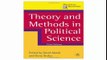 Theory and Methods in Political Science Third Edition (Political Analysis)