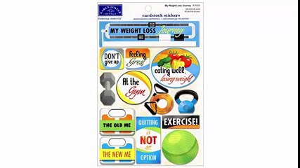 Karen Foster Design Acid and Lignin Free Scrapbooking Sticker Sheet, My Weight Loss Journey