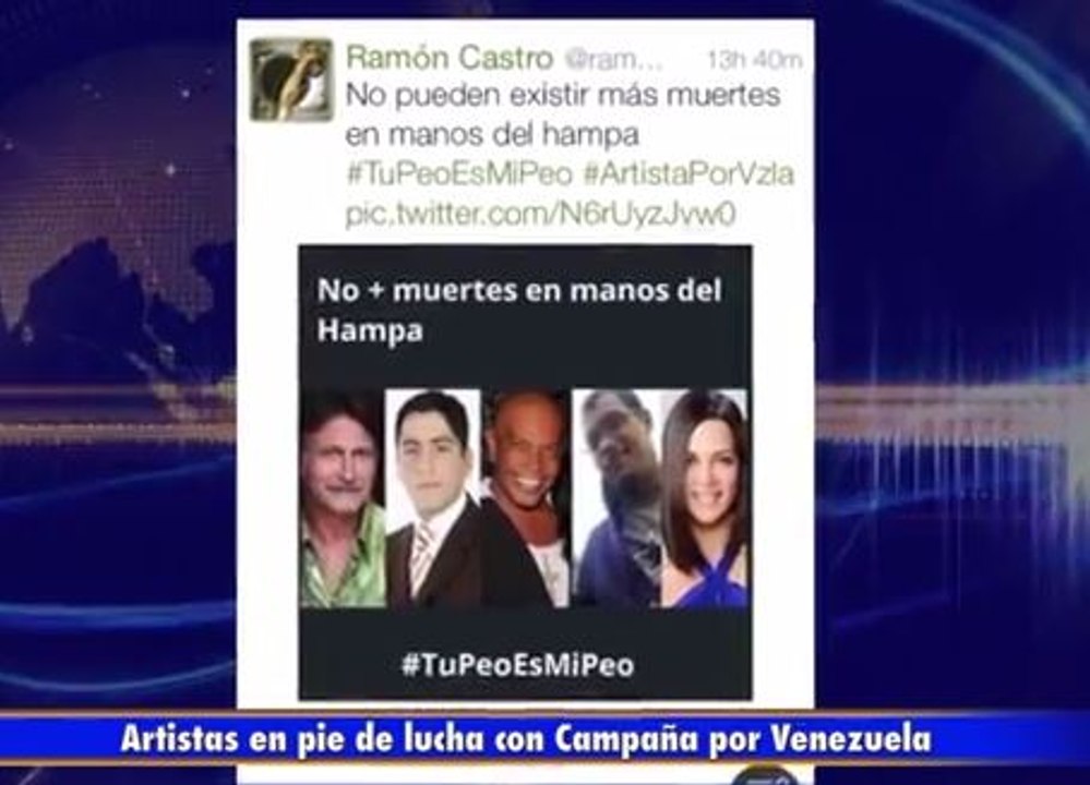 Artistas alzan su voz de protesta por Venezuela...
