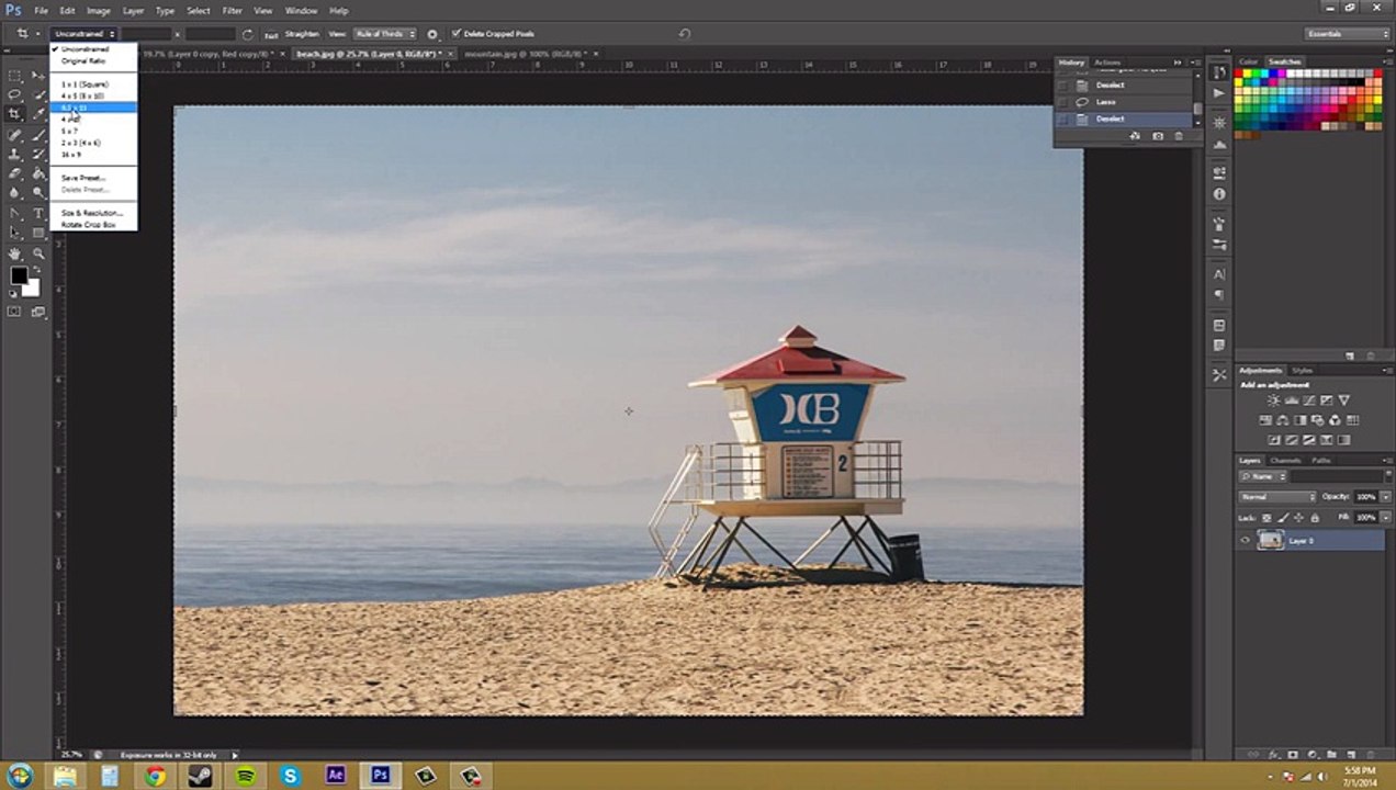 ---Photoshop CS6 Tutorial - 41 - How to Crop Images