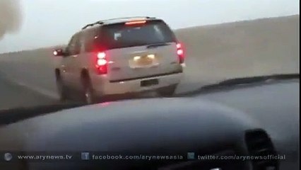 Strong Storm of Sand in Dubai Desert