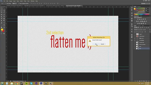 -Photoshop CS6 Tutorial - 53 - Learn how to Flatten Images -