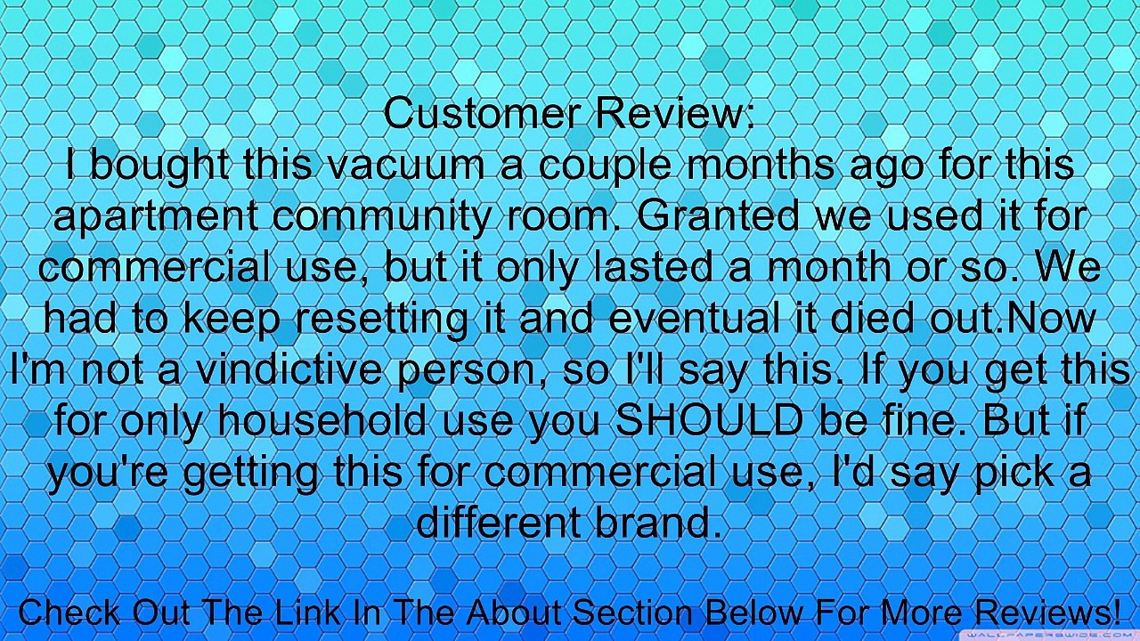 Carpet Pro CPU-75T Heavy Duty Upright Vacuum With On-Board Tools Review