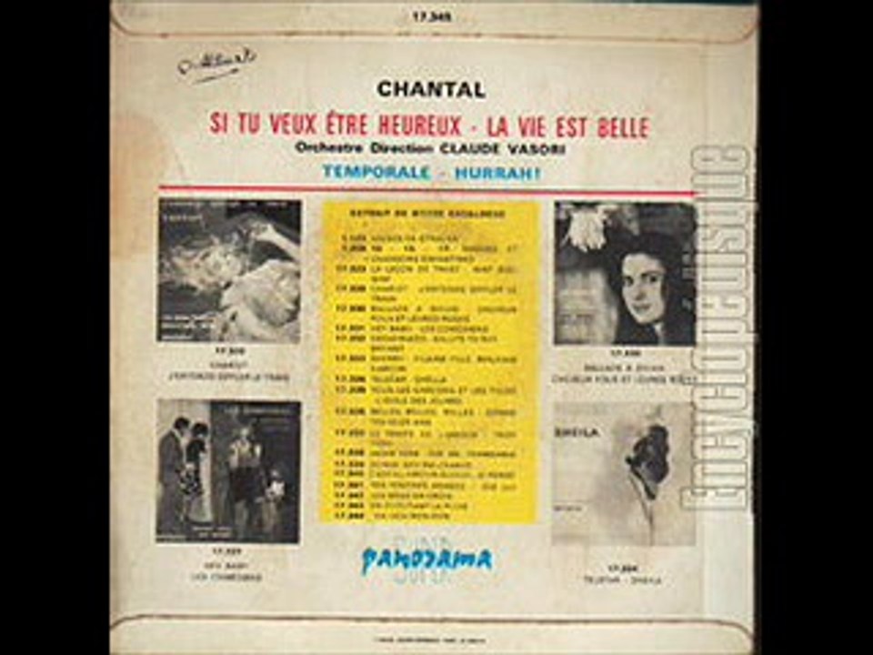 Chantal Si tu veux être heureux et Hurrah (French 60's)