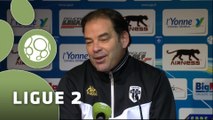 Conférence de presse AJ Auxerre - Angers SCO (0-1) : Jean-Luc VANNUCHI (AJA) - Stéphane MOULIN (SCO) - 2014/2015