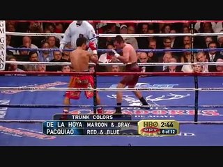 Pacquiao vs Dela Hoya Round 8