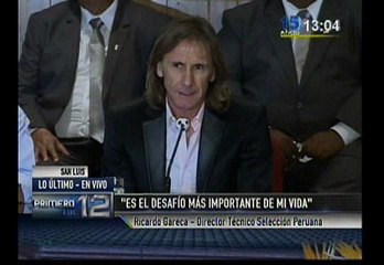 Gareca tras ser presentado como DT: "Es el desafío más importante de mi vida"