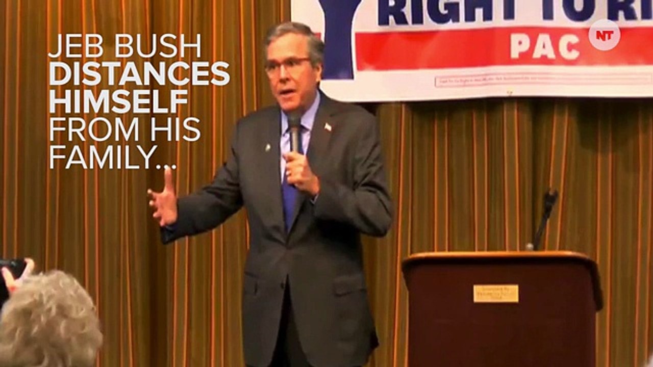 Jeb Bush Distances Self From Family, Mentions Them A Lot