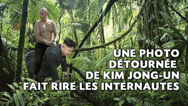 Une photo du dirigeant nord-coréen Kim Jong-Un détournée