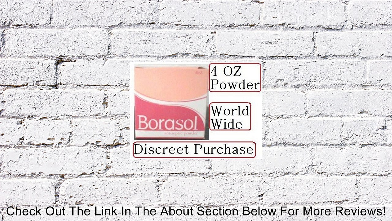 Borasol Antiseptic Powder Refreshing Deodorant and Vaginal Wash 4 OZ