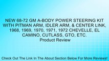 NEW 68-72 GM A-BODY POWER STEERING KIT WITH PITMAN ARM, IDLER ARM, & CENTER LINK, 1968, 1969, 1970, 1971, 1972 CHEVELLE, EL CAMINO, CUTLASS, GTO, ETC. Review