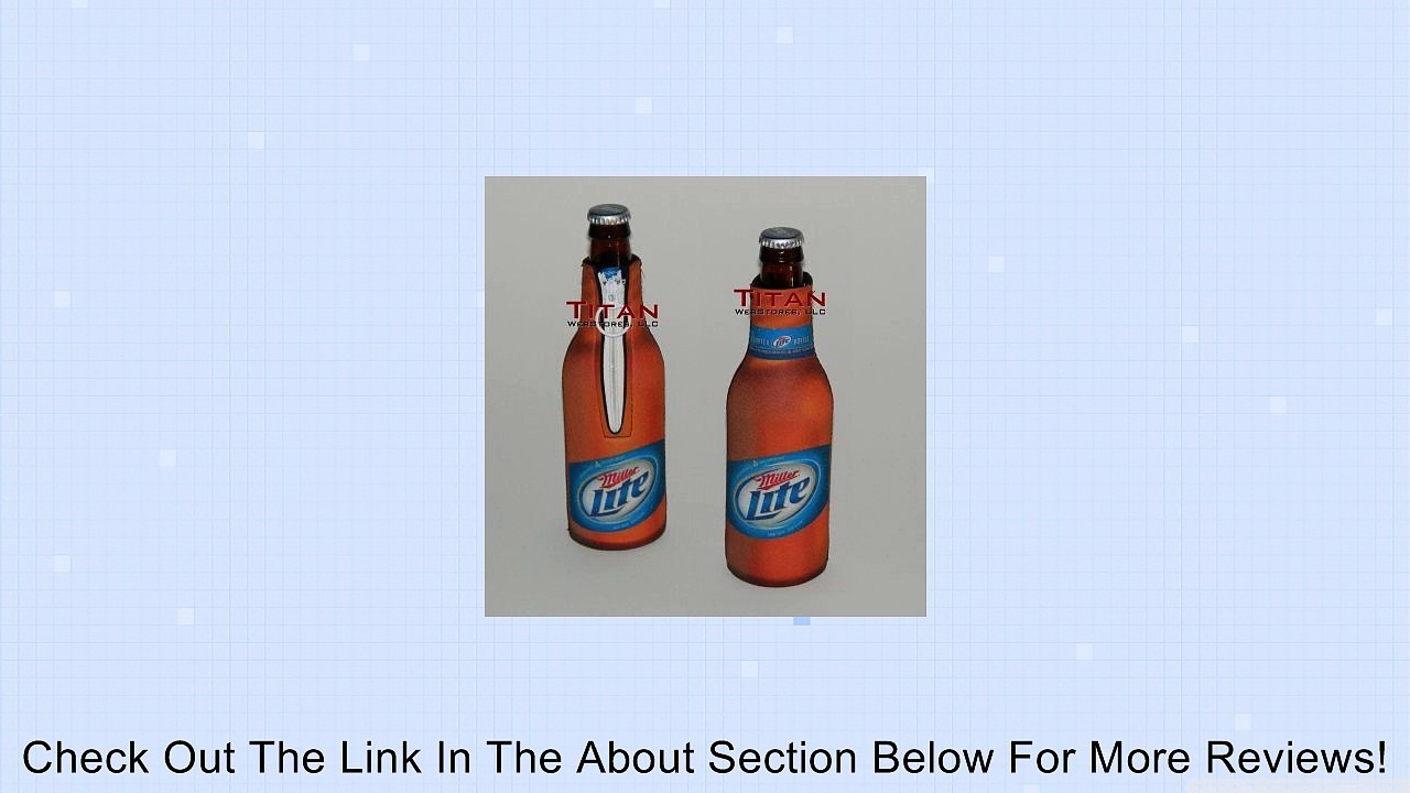 Miller Lite Neoprene Bottle Suits - Bottle Graphics | Beer Bottle Koozies - Set of 2 Review
