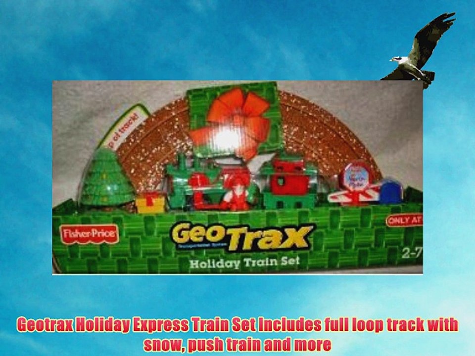 Geotrax Holiday Express Train Set Includes full loop track with snow push train and more