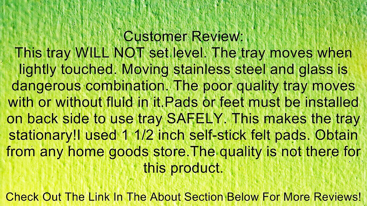 12" Surface Mount Kegerator Beer Drip Tray Stainless Steel Tower Cut Out No Drain Review