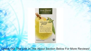Tea Forte White Ginger Pear White Tea - 16 Filterbags - 16 Forte Filterbag Box Review