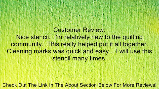 Lily Pad Quilting Stencil Review