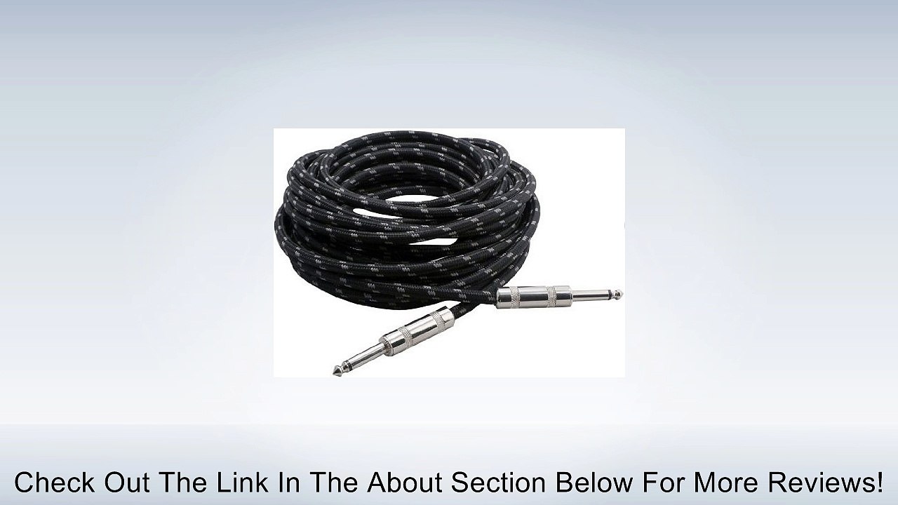 Pyle-Pro PCBL1F25 Premium Quality 25 Ft 1/4'' To 1/4'' Guitar/Amp/Instrument Cable W/Fabric Shielding Review