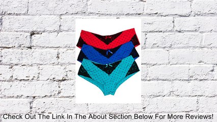 CC 3 Pack Juniors Plus Size Boy Shorts with Lace Panels Review