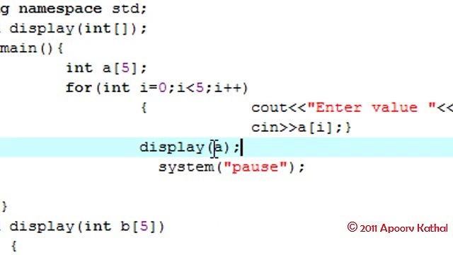 C++ in Hindi Urdu -23 Calling functions with Arrays-848x480