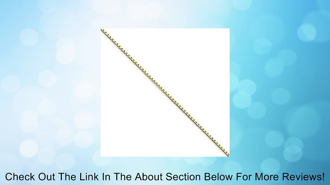 1mm Solid 14K Yellow Gold High Polish Classic Box Link Chain Necklace Review