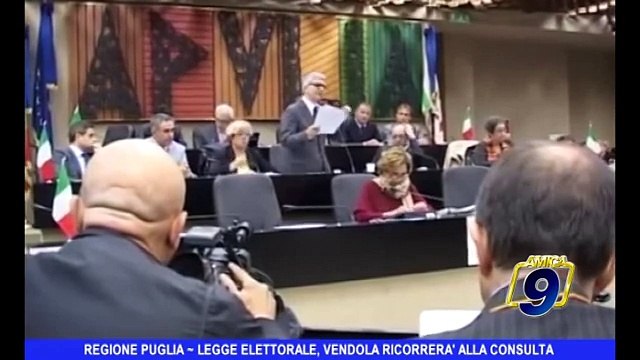 Regione Puglia | Legge elettorale, Vendola ricorrerà alla Consulta