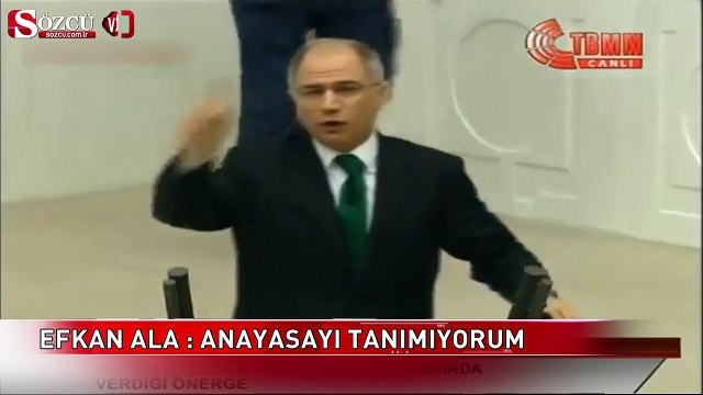 İçişleri Bakanı Efkan Ala: Anayasayı tanımıyorum