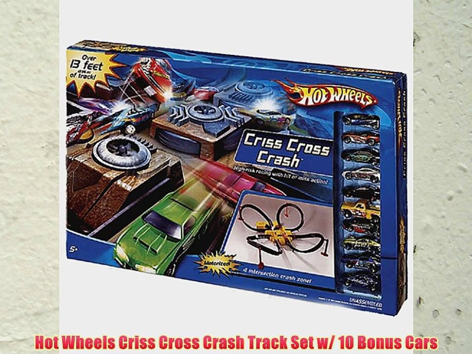 Hot Wheels Criss Cross Crash Track Set w/ 10 Bonus Cars video Dailymotion
