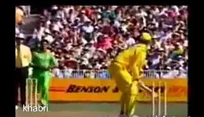 A Interesting Scene in Cricket History-Stumps broken into half cricket-Waqar Younis Bowling- Video Dailymotion