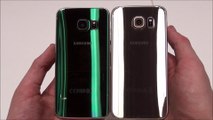 Samsung Galaxy S6 Edge vs. Samsung Galaxy S6 (green vs gold)