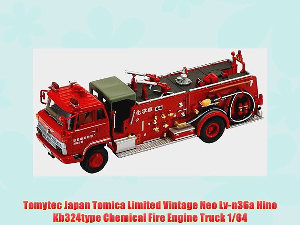 Tomytec Japan Tomica Limited Vintage Neo Lv-n36a Hino Kb324type Chemical Fire Engine Truck